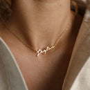 Customized Stainless Steel Initial Name Necklace Custom Personalized Letter Choker Necklace Pendant Nameplate Gift Dropshipping