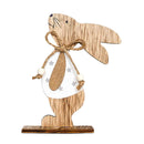 New In Wooden Easter Rabbit Standing Bunny Wood Craft Ornaments For Home Kids Room Easter Party Desktop Decoration Supplies