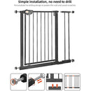 UBRAVOO Baby Gate for Doors and Stairs, Height 100 cm, Safety Pet Gate,  Automatic Closure, Triple Locking