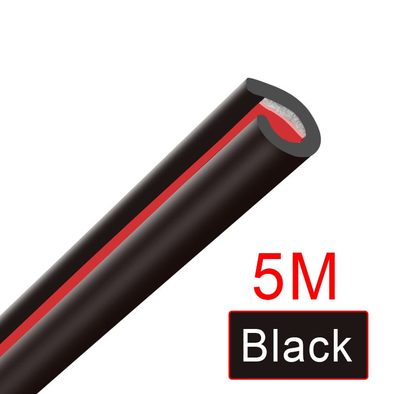 5m/10m U Type Universal Car Door Protection Edge Guards Trim Styling Moulding Strip Rubber Scratch Protector For Car Auto