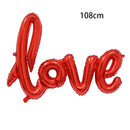 1PC I love you heart shaped foil balloon Valentine's day romantic wedding wedding room decoration decoration