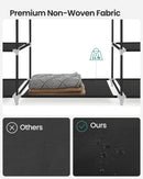 Hzuaneri Wardrobe, Fabric Wardrobe, 162 x 43 x 175 cm, Portable Wardrobe for Bedroom,3 Clothes Rails with Non-Woven Fabric Cover