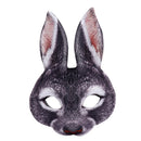 Half Face Rabbit Mask Adult Halloween Animal Head Masks Party Cosplay Mask Easter Carnival Masquerade Accessories Shooting Props