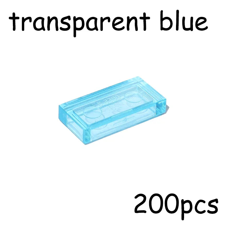 200PCS MOC Assemble Particles 3069 30070 1x2 Bricks Flat Tile Smooth 1*2 Building Blocks DIY Educational Creative Toy for Kids