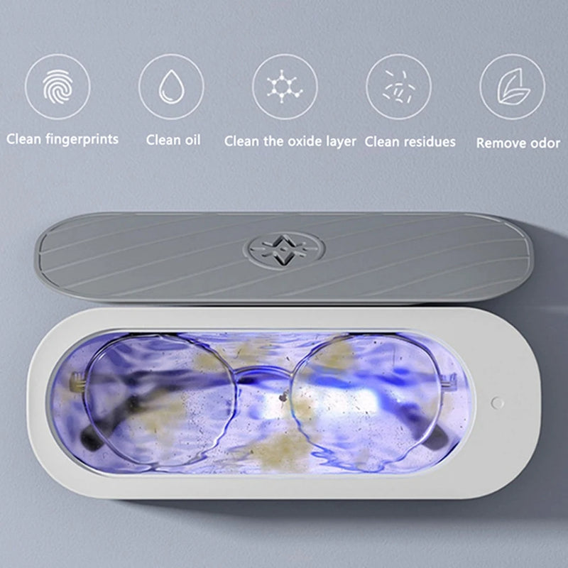 2023 Ultrasonic Cleaning Machine 45000Hz High Frequency Vibration Wash Cleaner Washing Jewelry Glasses Watch Washing Small Ring