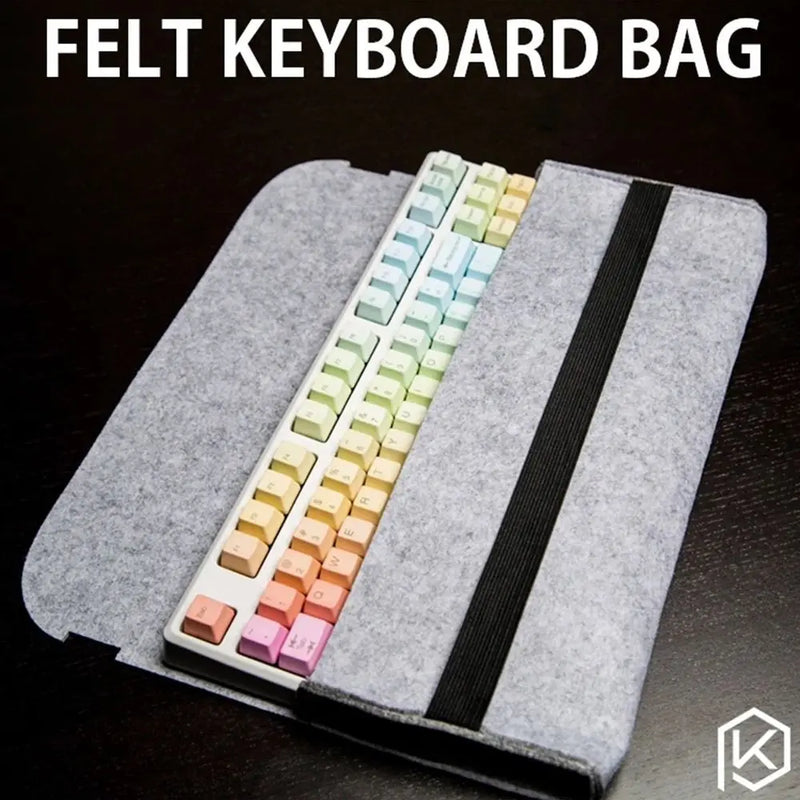 Portable 60/ 87/104 Keys Keyboard Bag Keyboard Pack Felt Bag Mechanical Keyboard Carrying Case Storage Bag Peripheral Bag