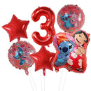 6pcs Disney Lilo & Stitch Party Balloons Stitch 32" Number Balloon set Baby Shower Birthday Party Decorations Kids Toy Gifts