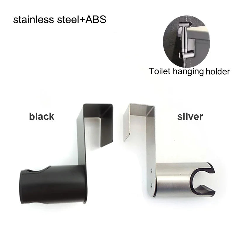 protable grey black silver Bidet Sprayer wash faucet Stainless Steel Bathroom Toilet hanging water shower Head Handheld wc Clean