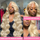 40 inches 613 Honey Blonde Body Wave Wigs 13x6 HD Lace Frontal Human Hair Wigs 13x4 Lace Front Wig Water Wave Pre Plucked