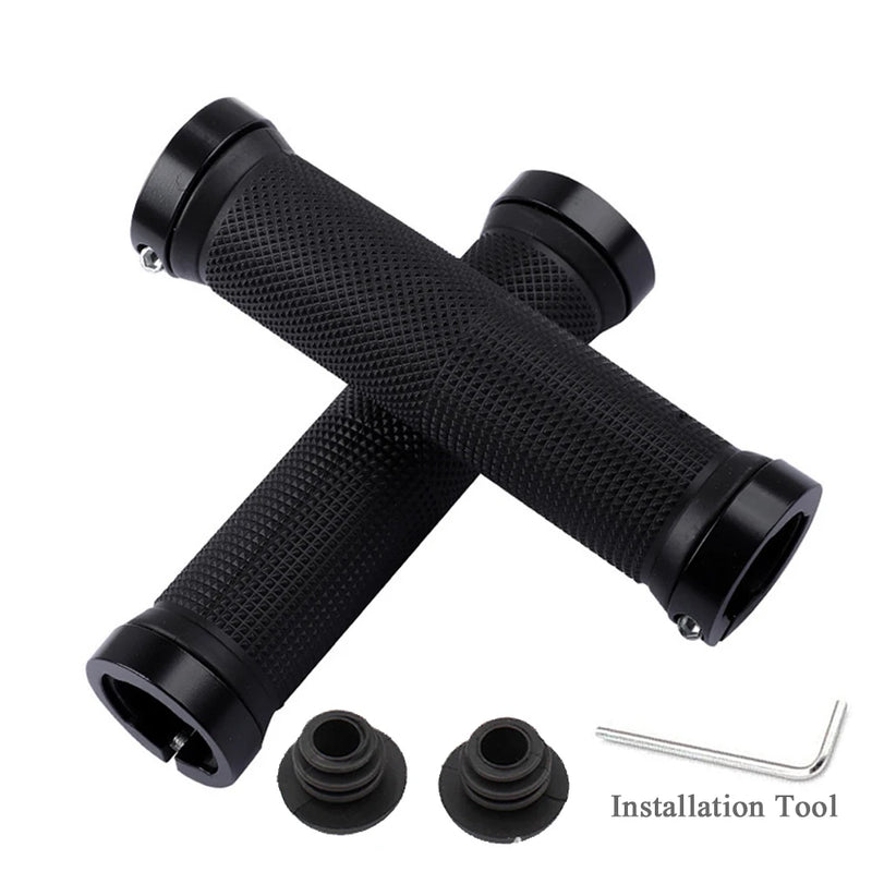 Bicycle Grips BMX Bike Handbar Grips Rubber Bilateral Lock Mountain MTB Bikes Handlebar Grips Non-slip Cycling Bike Accessories