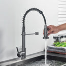 Black Gray Kitchen Sink Faucet Dual Mode Spout Pull Down 360° Rotation Faucet Deck Mounted Hot Cold Water Mixer Tap Torneira