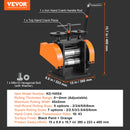 VEVOR 45/57/75/76 mm Jewelry Rolling Mill Machine 3-in-1 Multi-function Rolling Mill for Metal Jewelry Making Sheet Square Wire