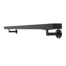 4FT Wall Mount Rectangle Stair Railing Kit Stainless Steel Stair Handrail Black