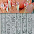 1Pc Cream Skirt Lace Heart  3D Acrylic Mold Nail Art Decorations  DIY Design Silicone Decorated  Nail Art Templates Nails  Mold