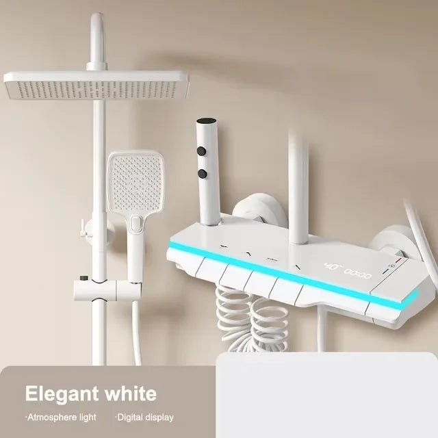 Bathroom Shower System High Quality Fourth Gear Bathroom Key Digital Display Rain Bathtub Copper Faucet Shower Set Bathrooms