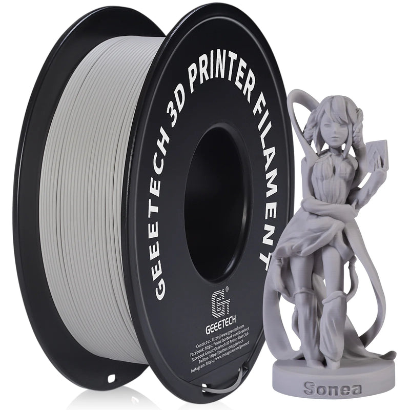 Geeetech Matte Filament PLA 1.75mm 1kg Spool (2.2lbs), 3d printer Material polylactic acid,  frosted texture, Vacuum packaging