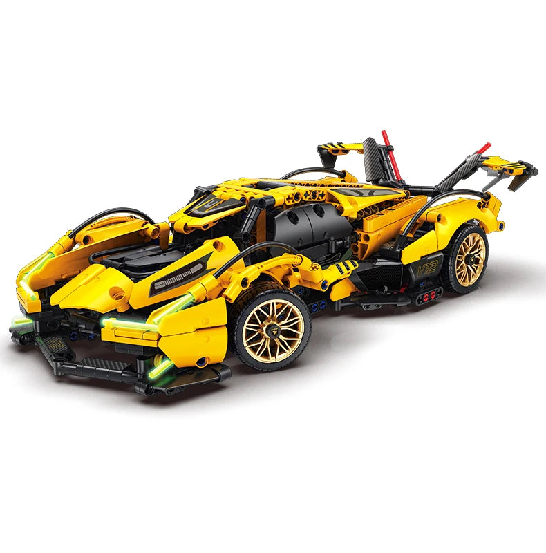 City Technical Super Lamborsghinied Sian Racing Car Building Blocks Model Super Speed Vehicle Assemble Toy Bricks Kids Gifts