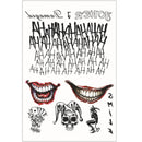 Halloween Tattoos Stickers Horror Makeup Joker Smile Stickers For Halloween Decoration Haunted House Cosplay Props Costume
