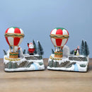 Christmas Decoration Hot Air Balloon Musical Miniature Scene for Children