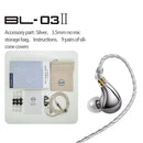 BLON BL03 II 10mm Dual-Chamber Dynamic Driver IEM Hifi Music Earphones with 0.78mm 2-Pin Detachable Cable Compatibility
