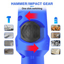 Power Electric Hammer Drill, 2 in 1 Function Rotary Hammer Drill, Variable Speed with Impact Drill Bit，360° Rotating Handle