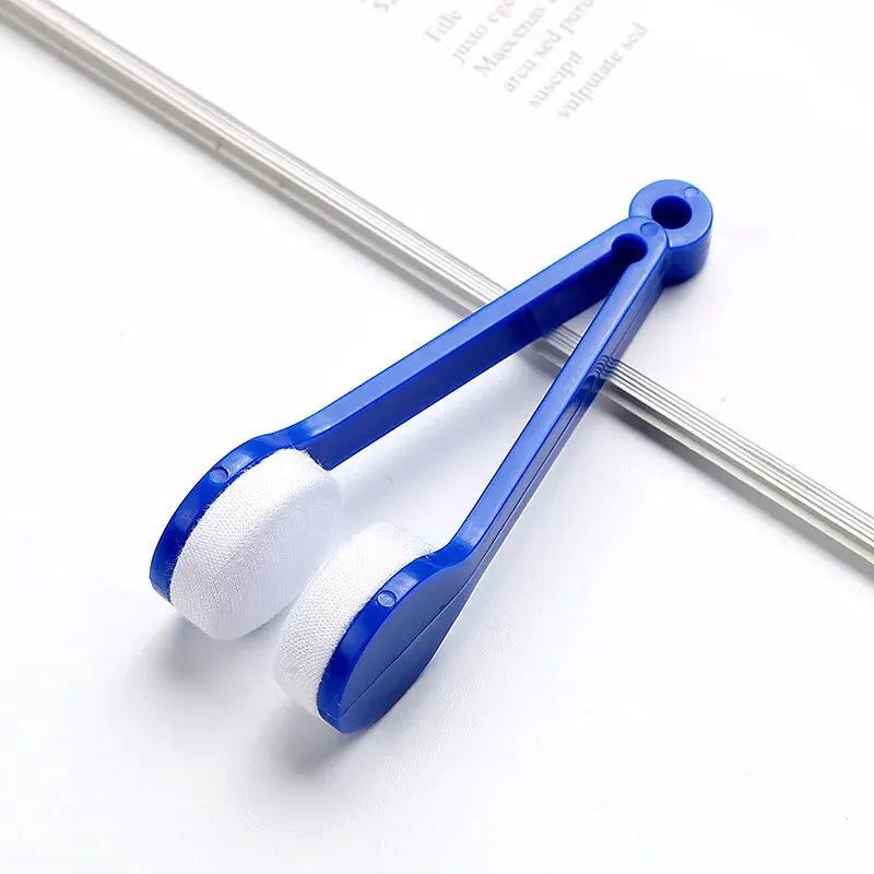 New Creative Two-side Glasses Brush Soft Microfiber Spectacles Cleaner Glasses Cleaner Rub Eyeglass Cleaning Brush Wiping Tool