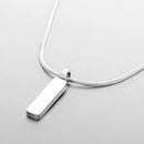 ELANDIS Simple Square Pendant Necklace Stainless Steel Gold-Plated Men's Accessories Wholesale