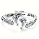 A Alloy Mommy of an Angel Adjustable Ring Mother's Day Father's Day Gift for Mother's Father