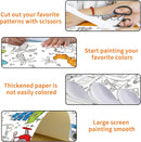 90cm Animal Canvas Children's Drawing Roll DIY Coloring Paper Roll Color Filling Graffiti Paper-cut Painting Educational School