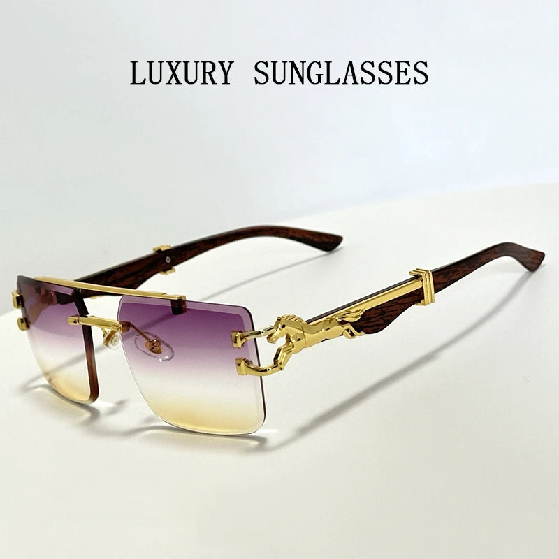 Luxury Sunglasses Women Trendy Vintage Square Sunglasses For Men Luxe Fashion Glasses Gafas De Sol Hombre Lunette Soleil Femme