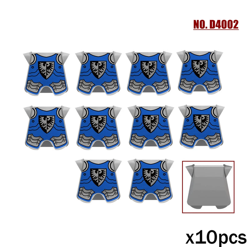 MOC Medieval Accessories Series Building Blocks Military Army Soldier Armour Shield Helmet Sword Crown Weapon Knight Bricks Toys