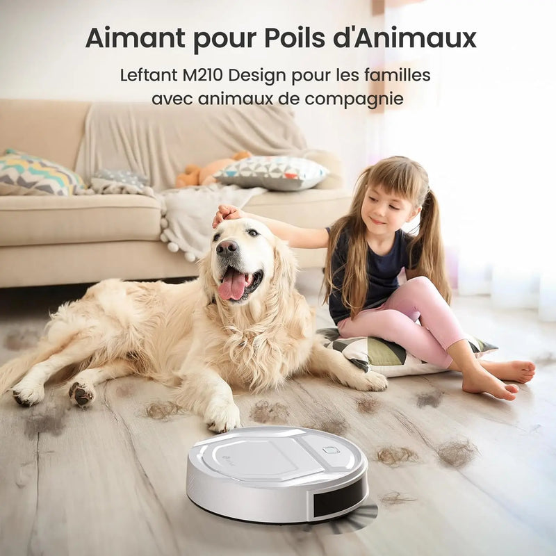 Lefant M210 Robot Vacuum Cleaner,120 Mins Runtime, Automatic Self-Charging,Wi-Fi/App/Alexa Control,smart Home appliance
