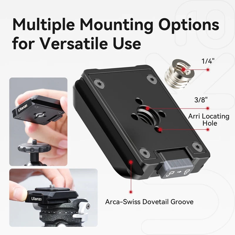 Ulanzi UKA01 Uka Quick-Release Plate and Base Kit Compatible with Uka & F38 Plates for Camera Tripod Quick Release Plate
