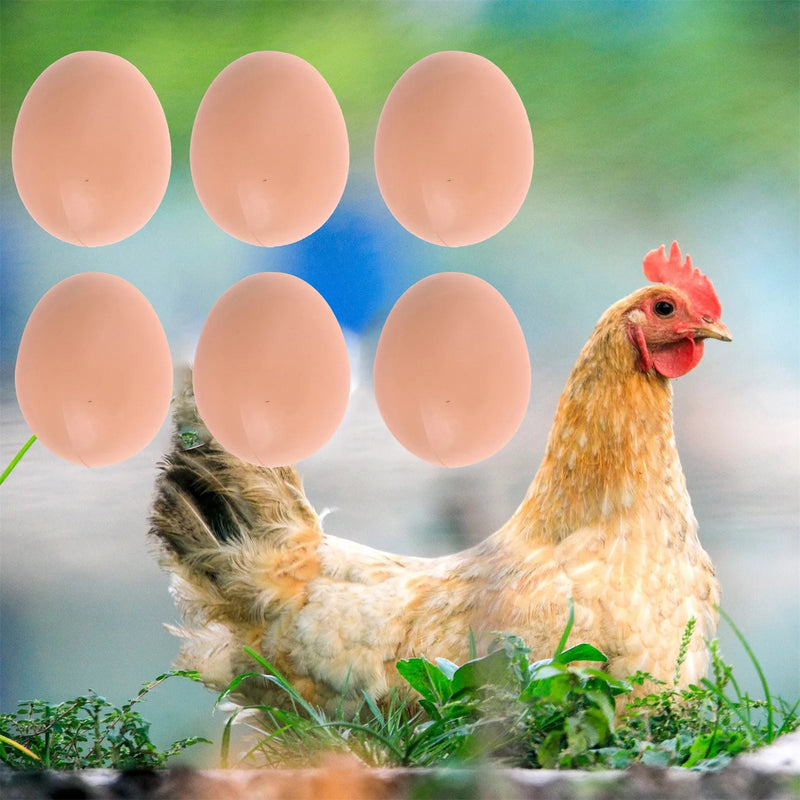 6/12/18/30pcs Hatching Egg Easter Hen Poultry Hatch Breeding Simulation Fake Plastic Artificial Eggs to Help Chickens Lay Eggs