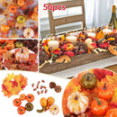 50pcs Realistic Pumpkin Maple Leaves Home Decor Party Favors Lifelike Wreath Garland Artificial Halloween Thanksgiving Parties S