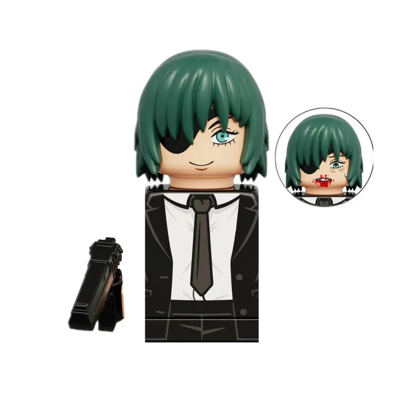 Chainsaws Man Denji Pochita Makima Power Movies Anime Building Blocks Mini Action Figures Bricks DIY Toys gifts for Children