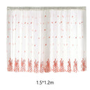 Window Sheer Curtains Rooms Decorations Living Room Bedroom Study Embroidered Craft Curtain Drapes  Coffee 1*1.2m