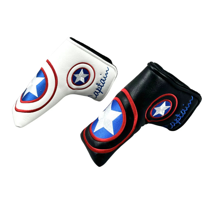 1pc Golf five-pointed star Pattern Putter Cover PU Leather Golf Club Cover Blade Putter Cover Protector with Magnet Closure
