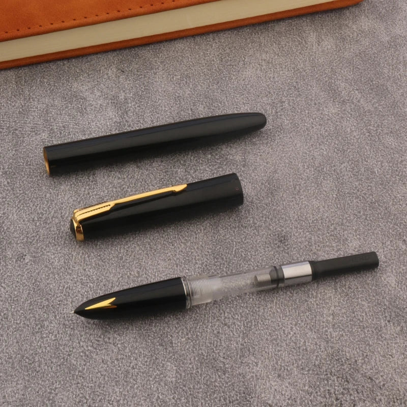 1pc Hero Metal 616s Fountain Pen Classic Ink Pen Golden Arrow F Nib Business Office School Supplies Writing Pens