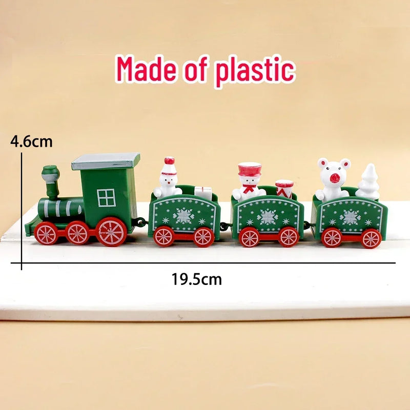 New Wooden/Plastic Train Christmas Ornament Merry Christmas Decoration for Home 2023 Xmas Gifts Noel Natal Navidad New Year 2024