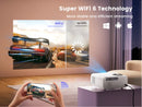 Wimius Projector Native 1080P 1000ANSI Android 9.0 Projectors WiFi 6 and 4P Keystone Portable Projector For Home Theater