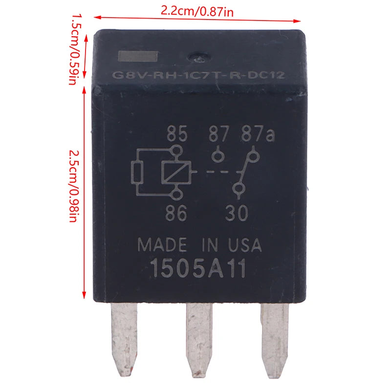 12V Automotive Relay SPDT 35A 12VDC 5Pins G8V-RH-1C7T-R-DC12 G8VRH1C7TRDC12 2.5*2.2*1.5cm