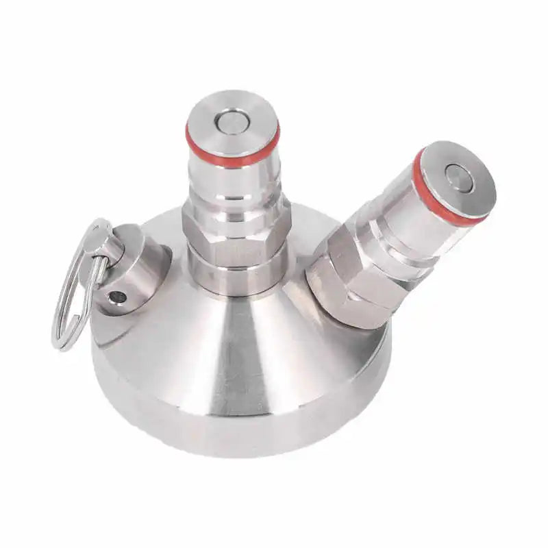 Mini Beer Keg Dispenser Double Ball Lock Stainless Steel Homebrew Beers Tool Wine Tap Dispenser with Hose Spare Sealing