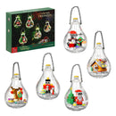 Christmas Tree and Decorations Santa Claus Sleigh Snowman Building Blocks Toys Suit with Light Kit for Children's Gifts