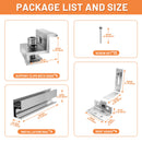 CP-SETUNO Solar Panel Mounting Set, Photovoltaic Mounting Rail for 1/2/4 Solar Panel, 300 mm Aluminum Mounting Rail, for 30/35 m