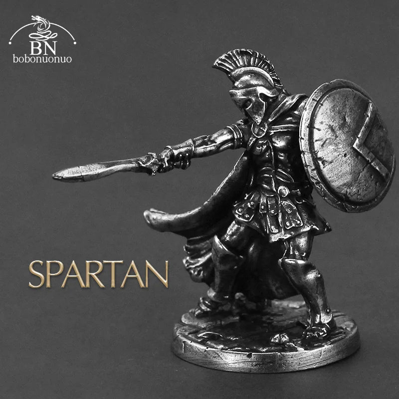 1pcs Ancient Spartan Rome Soliders Figurines Miniatures Vintage Metal Soldiers Model Statue Desktop Ornament Gift