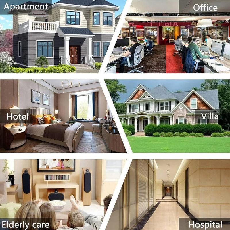 2 Receivers! Wireless Doorbell Waterproof Wall Plug-in Cordless Door Bell with 300M/1000Ft Long Range, 36 Melodies Ringtones