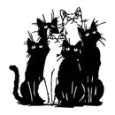 1pc Playful Black Cat Metal Wall Art - Ideal Gift for Cat Enthusiasts, Contemporary Style for Thanksgiving & Christmas Decor