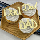 10Pcs Acrylic Dad Birthday Cakes Topper for Father's Day Party DIY Baking Cupcake Decor Tools Happy Birthday Decoration Supplies