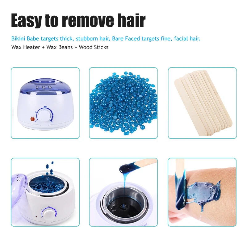 500ML Wax Heater Machine for Hair Removal Waxing Beans Warmer Paraffin Depilation Epilator Wax-melting Pot Full Body Hair Remove